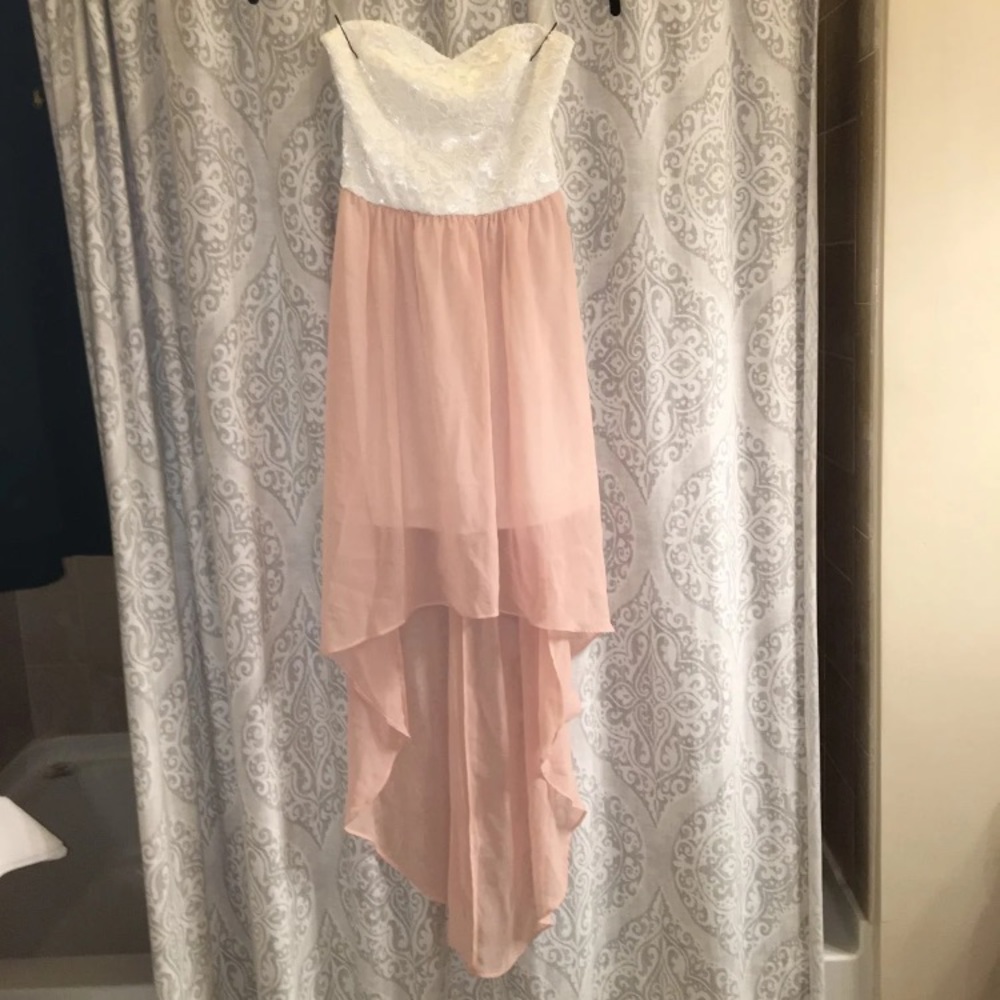 Hug Lace High Low Dress